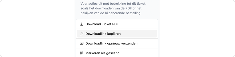 Kopieer ticket download link