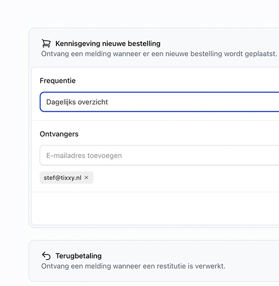 Notificatie instellingen