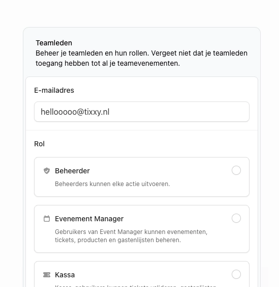 Team Gebruikersbeheer