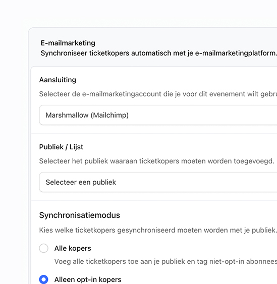 E-mail marketing integraties